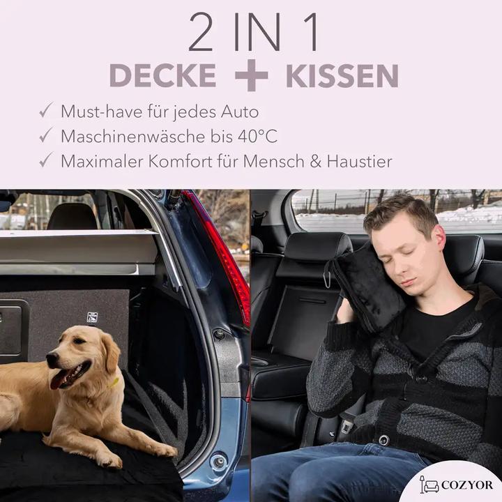 Immagine prodotto Cozyor Coperta da viaggio e cuscino da viaggio 2 in 1 per l'aereo (Cuscino per testa e collo)