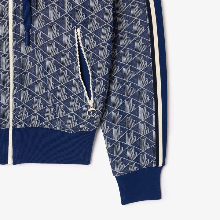 Immagine prodotto Lacoste Jacquard Felpa con Cappuccio e Zip Intera Monogramma Donna (34)
