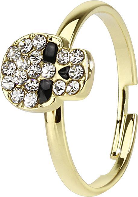 Immagine prodotto Star Piercing Anello placcato oro con teschio (54)