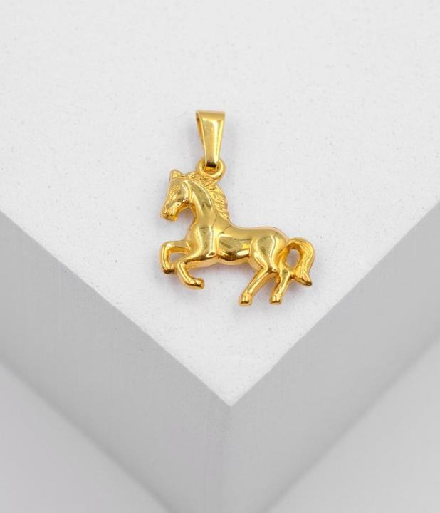 Image du produit Muau Pendentif cheval en or jaune 750, 18x14mm (Or jaune 750/18K)