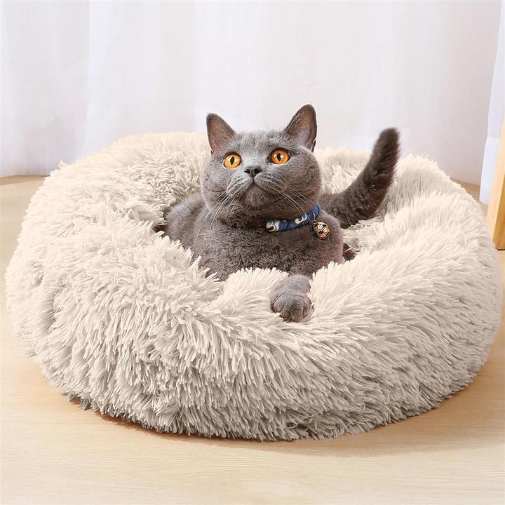 Image du produit Intirilife Lit pour animaux domestiques en beige diamètre 60 cm (Chat, Chien)