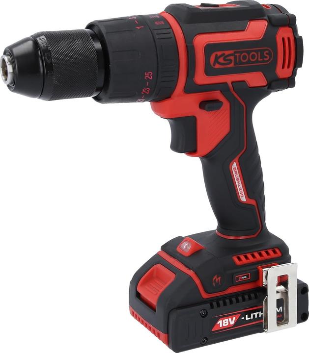 Produktbild KS Tools eMONSTER Brushless-Akku-Schlag-Bohr-Schrauber-Satz, 4-tlg | 18 Volt, 2 Akkus und Ladegerät