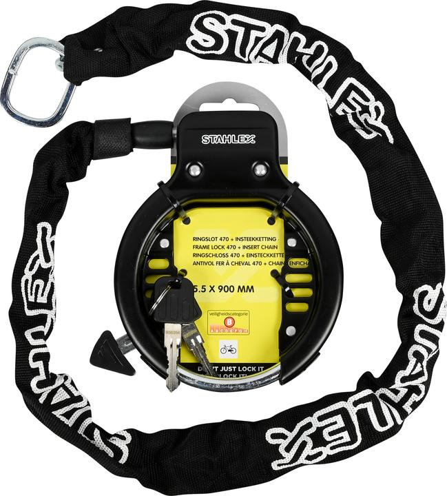 Actual product image Stahlex Frame lock 470 + insert chain 5.5 x 900 mm (90 cm)