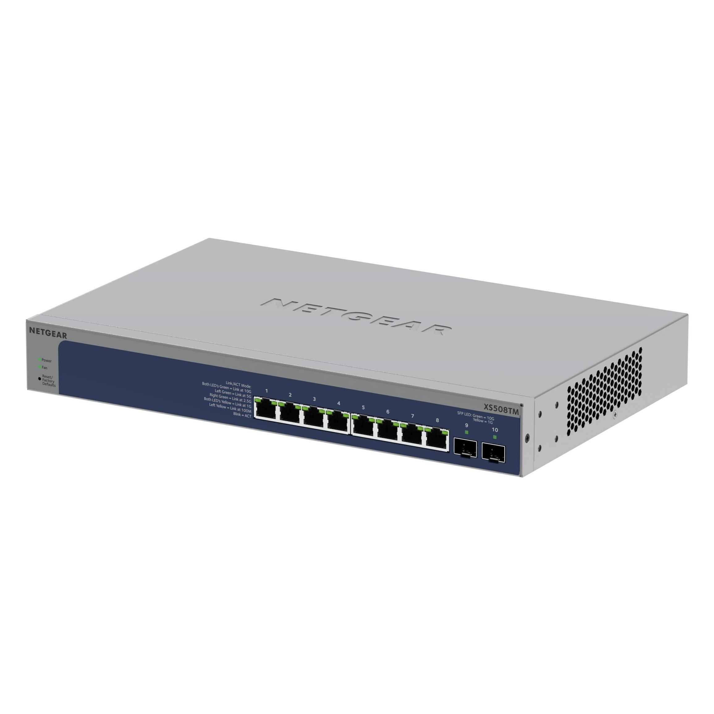 Netgear XS508TM (8 Ports), Netzwerk Switch, Grau