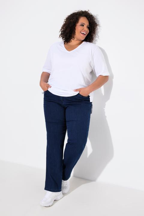 Immagine prodotto Ulla Popken Jeans modello Mony con taglio della gamba conico e tasche con zip (44)