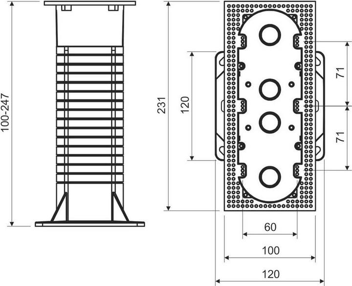 Actual product image Kopos KEZ-3 KB Insulation installation box (W x H x D) 231 x 120 x 247 mm 1 pc.