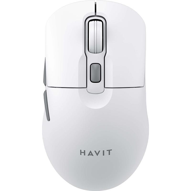 Havit - Wireless Mouse (MS59WB) - 2.4GHz, 800/1200/1600 DPI, ABS, PC, AA Battery - White (Senza fili), Mouse, Bianco