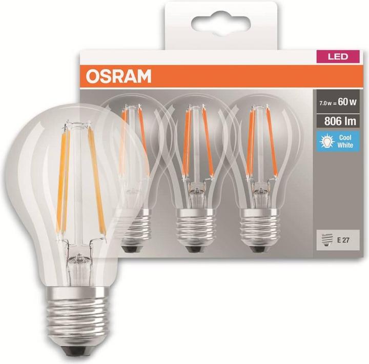 Immagine prodotto Osram Base Classic A (E27, 7 W, 806 lm, 3 x, E)