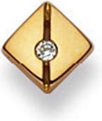 Image du produit Muau Boucles d'oreilles simples en or jaune 750 zirconium 7mm (Or jaune 750/18K)