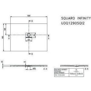 Thumbnail - Villeroy & Boch, Duschwanne, V&B Duschwanne SQUARO INFINITY R-eck1200x900x40mm anthrazit