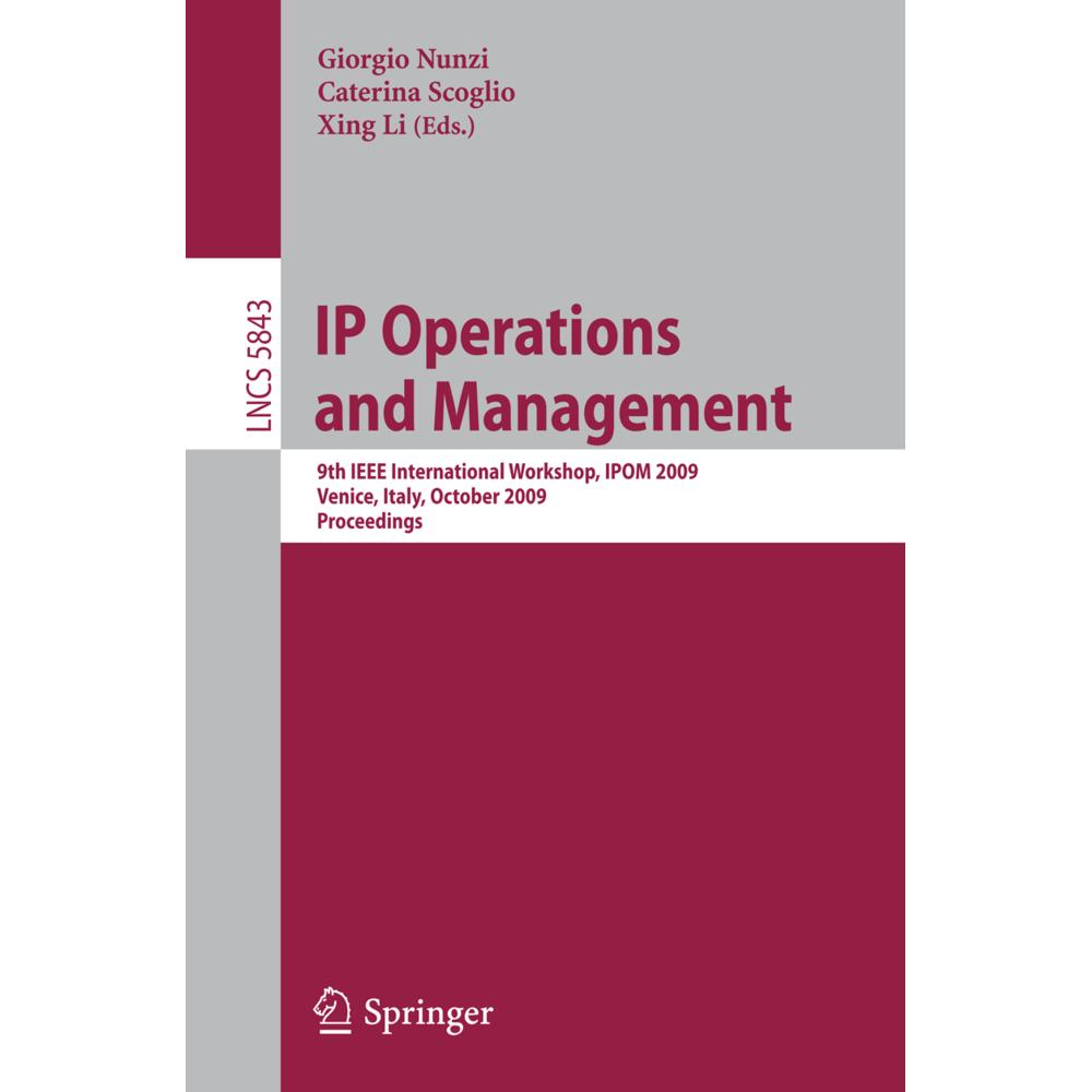 IP Operations and Management, Fachbücher von Xing Li, Giorgio Nunzi, Caterina Scoglio
