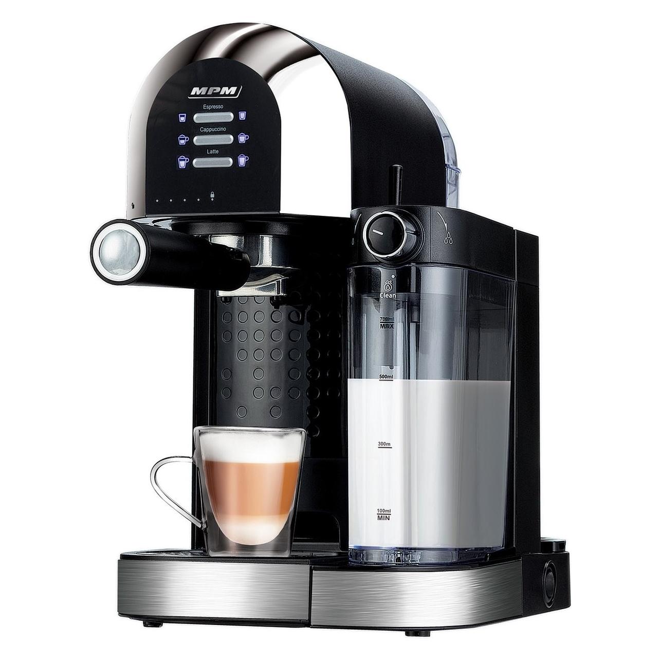 Mpm Mkw-14M Espresso Automats 1470W, Volautomatische Koffiemachine, Zwart