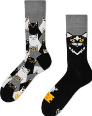 Actual product image Many Mornings Black Cat Socks - (Single pack, 39 - 42)