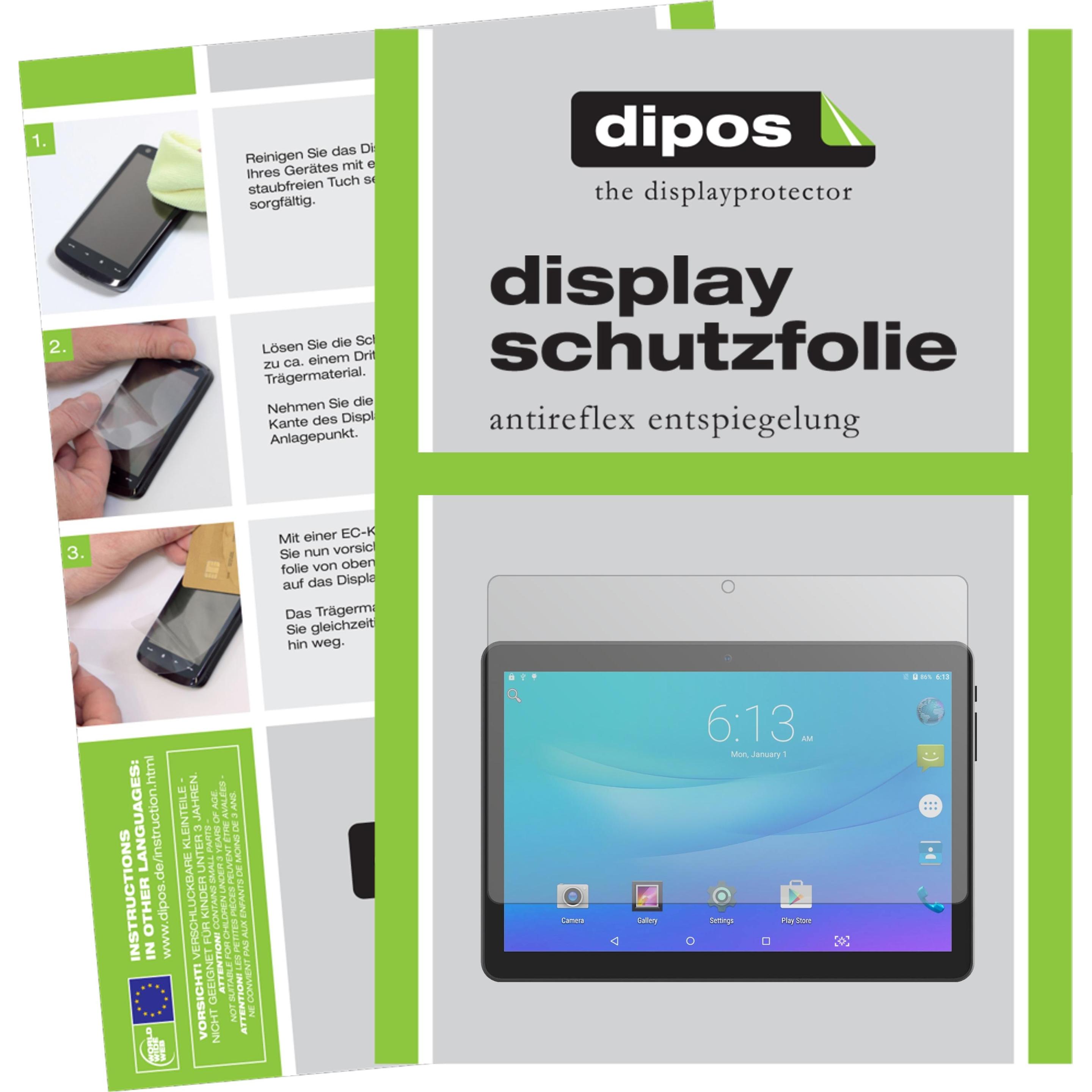 Dipos Displayschutzfolie Antireflex (2 Stück, Lectrus), Tablet Schutzfolie