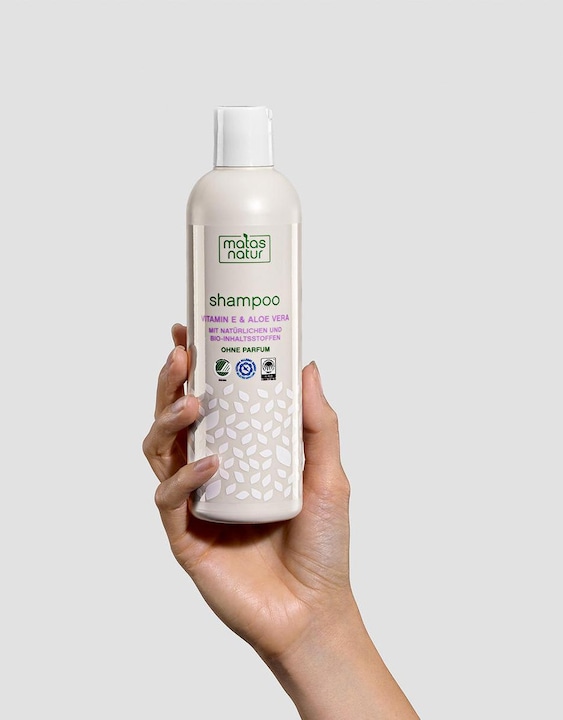 Actual product image Matas Natural Shampoo with Organic Aloe Vera and Vitamin E (400 ml, Liquid shampoo)