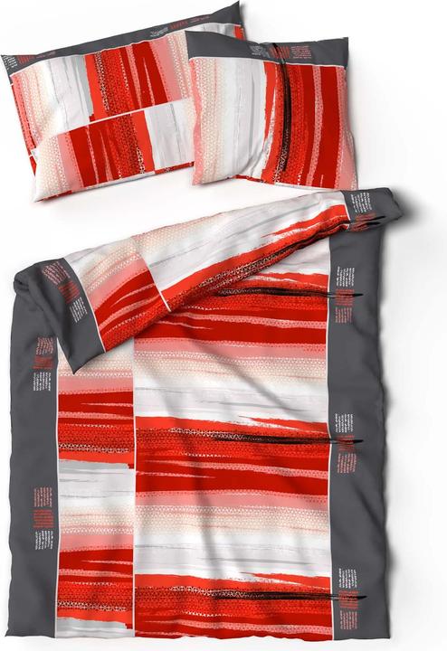 Image du produit Lotus Bettwaren Parure de lit Bambus Cap Azur rouge (Housse de couette, 160 x 210 cm)