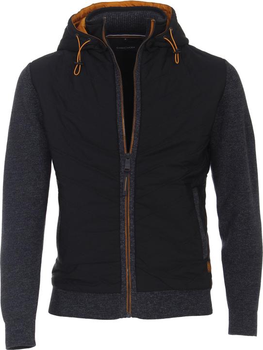 Casa Moda Cardigan Strickjacke mit Reissverschluss und abnehmbarer Kapuze (L)