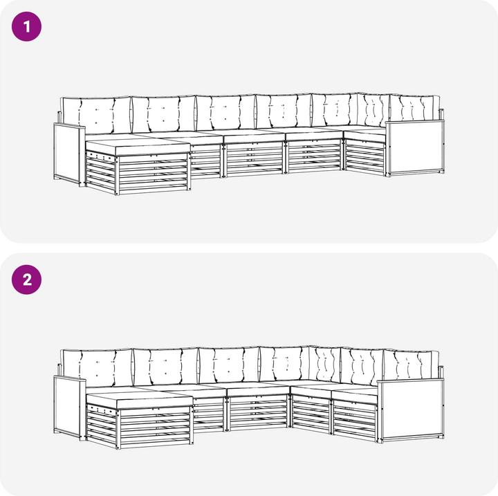 Produktbild vidaXL Outdoor-Sofa