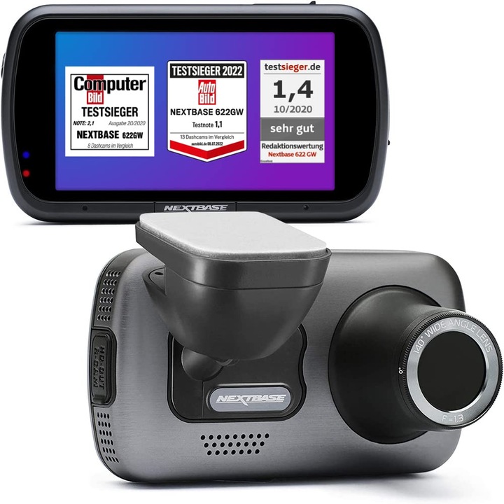Produktbild Nextbase 622GW (GPS-Empfänger, WLAN, Bluetooth, Eingebautes Display, Nachtsicht, 4K)