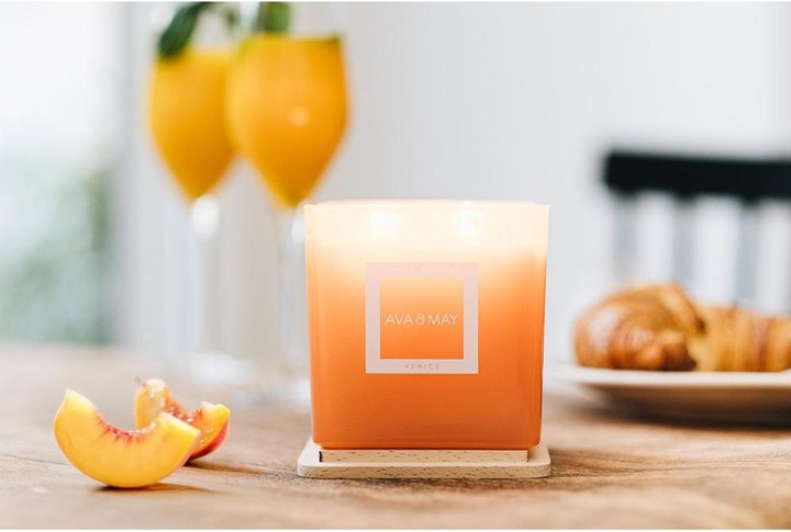 Image du produit Ava & May Duftkerze Peach Bellini 450 gr, Eigenschaften: Keine