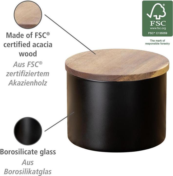 Actual product image Wenko Storage Jar Mio black (0.50 l)