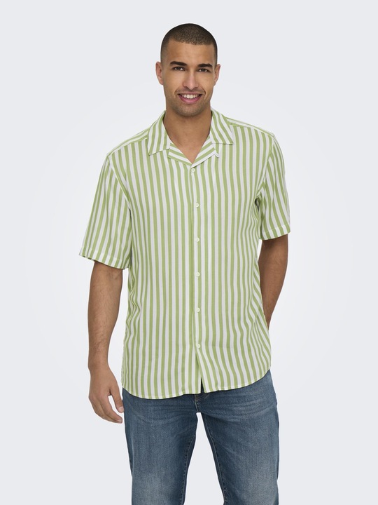 Produktbild Only & Sons Gestreiftes Kurzarmhemd (M)