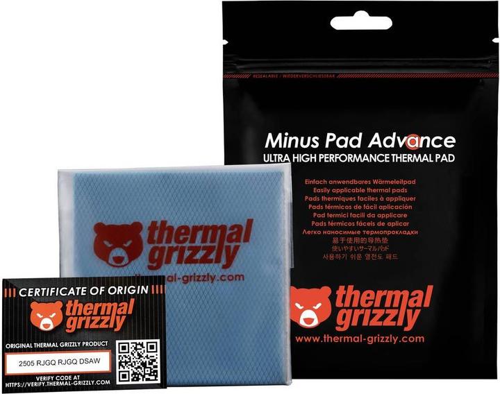 Actual product image Thermal Grizzly Minus Pad Advance - 100x100x0,5 mm (2er Pack) (0.50 mm)
