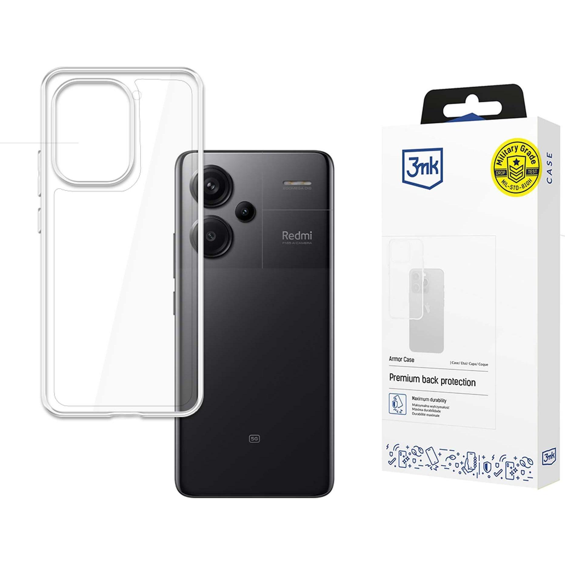 3Mk Trasparente Custodia Armor Per Xiaomi Redmi Note 13 Pro+ - (Xiaomi Redmi Note 13 Pro+), Cover Smartphone,