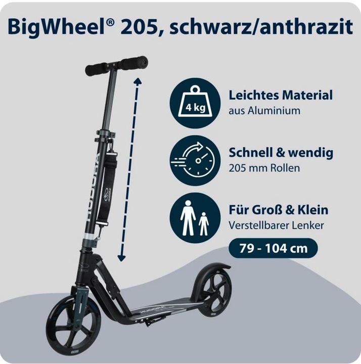 Productafbeelding Hudora Wielstap 205 - Zwart