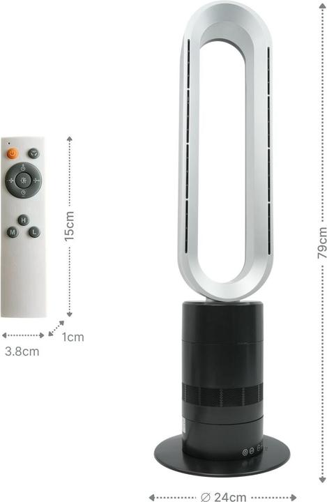 Image du produit Hermex Turmventilator Hot & Cool Standventilator Standheizer Säulenventilator (40 dB)