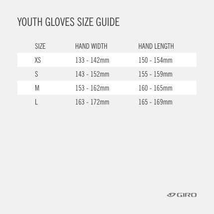 Nährwerte und Zutaten Giro Bravo Junior II Glove (S)