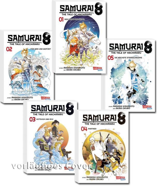 Actual product image Samurai8 Komplettpack 1-5 (German, Akira Okubo, Masashi Kishimoto, 2024)
