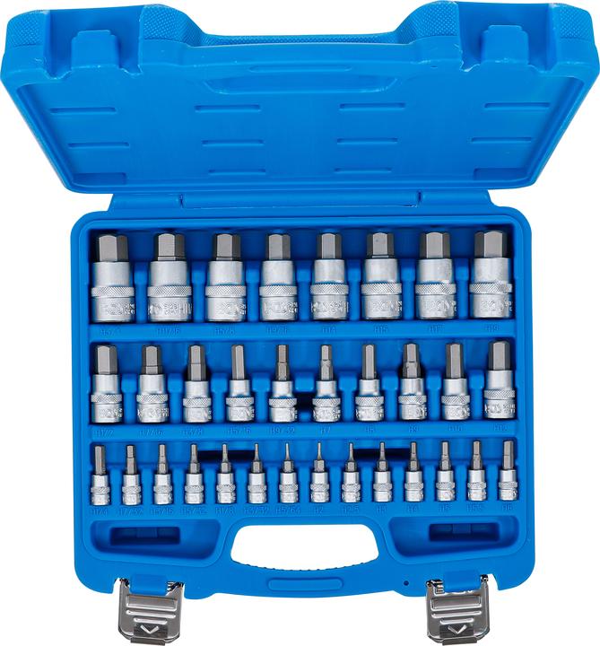 Produktbild BGS Bit-Einsatz-Satz | Antrieb Innenvierkant 6,3 mm (1/4") / 10 mm (3/8") / 12,5 mm (1/2") | Innensechs (Innensechskant)