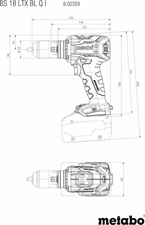 Produktbild Metabo BS18LTXBLQI Solo (Bohrschrauber)