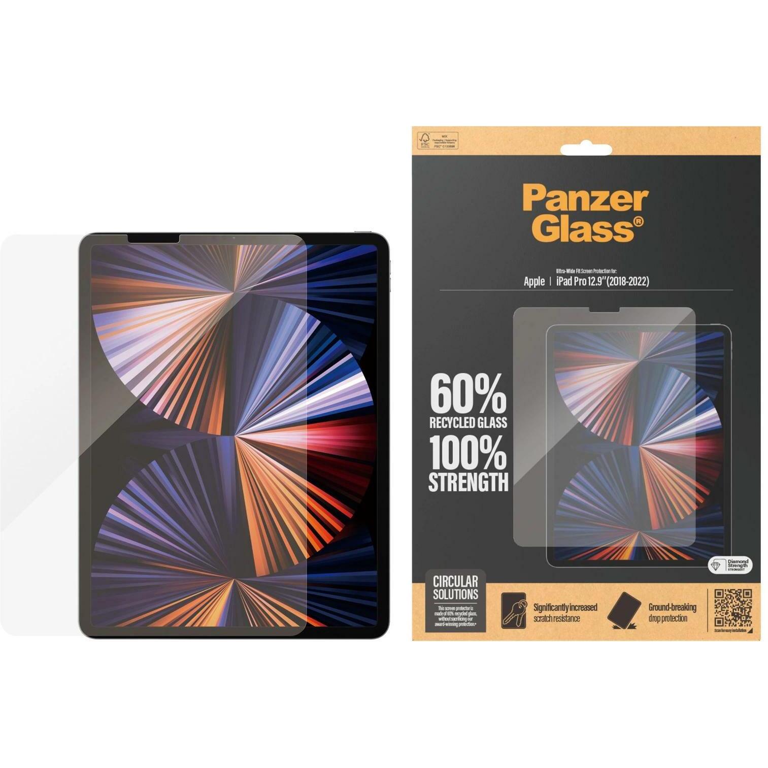 PanzerGlass Tablet Glass (1 Stück, iPad Pro 12.9), Tablet Schutzfolie