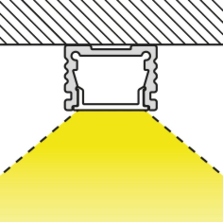 Produktbild L&S LED Anbauprofile Basel mit Lichtblende