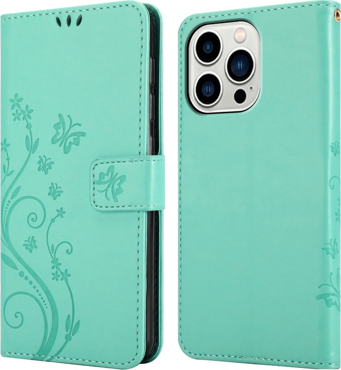 Immagine prodotto Cadorabo Cover per Apple iPhone 14 PRO MAX in stile libro a fiori (Apple iPhone 14 Pro Max)