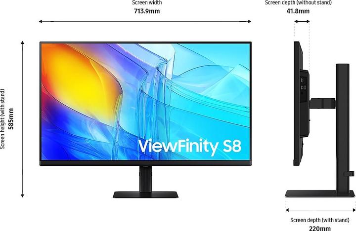 Image du produit Samsung ViewFinity S8 - S80D (3840 x 2160 pixels, 32")