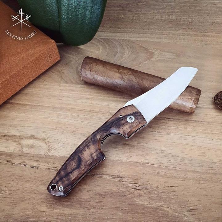 Image du produit Les Fines Lames Couteau à cigare Le Petit Gunstock Walnut Burl
