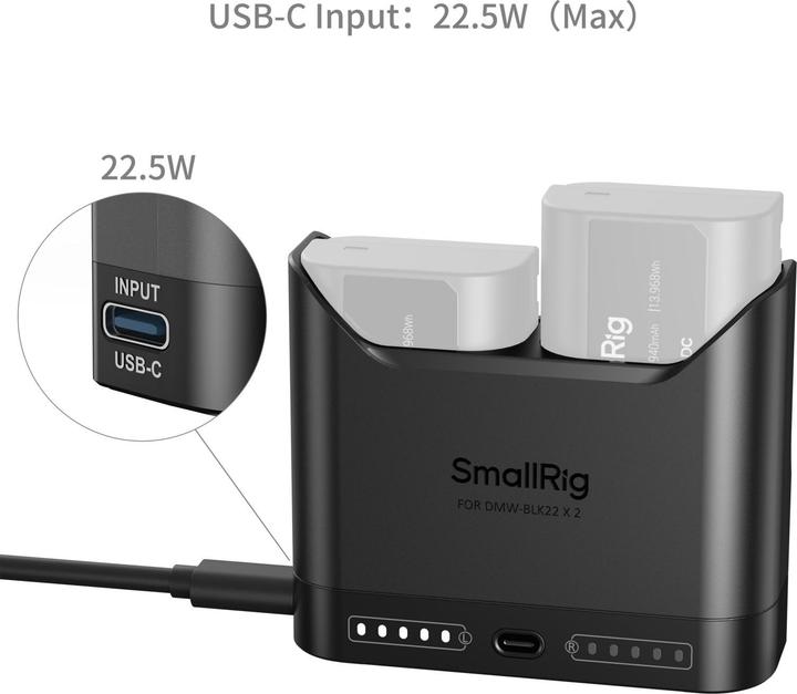 Produktbild SmallRig 5492 Camera Battery Charger for DMW-BLK22 (Kamera Akku Ladegerät)