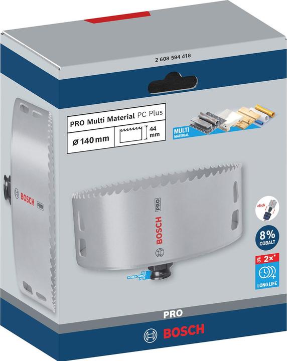Produktbild Bosch Professional Zubehör PRO Multi Material PC Plus Lochsäge, 140 mm (140 mm)