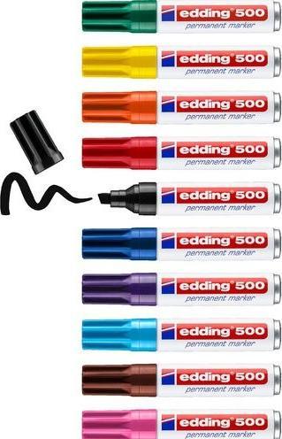 Image du produit Edding 500 (Noir, Bleu, Vert, Rouge, Jaune, Orange, Marron, Violet, Pink, Bleu clair, 2 mm, 10 x)
