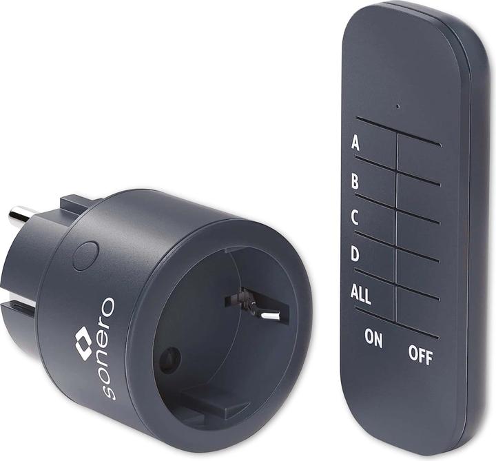 Produktbild Sonero Funksteckdosen Set, 1 Sender, 1 Empfänger, anthrazit