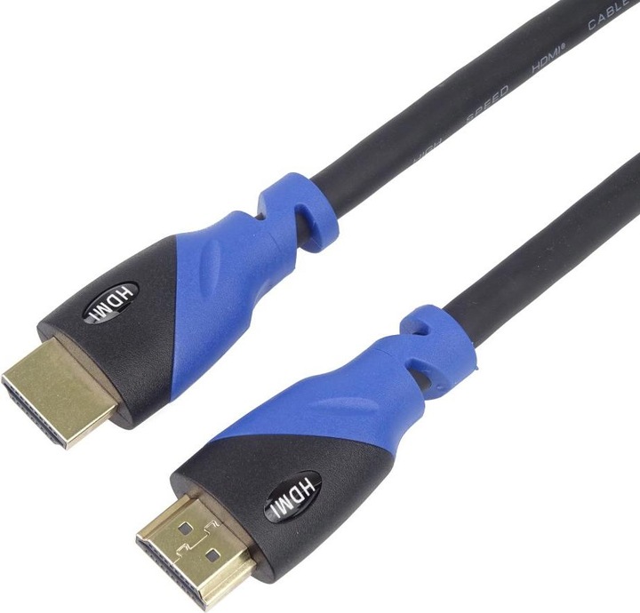 Produktbild PremiumCord Ultra HDTV z kabel HDMI2.0 HDMI cable HDMI Type A (Standard) Black, Blue (2 m, HDMI)