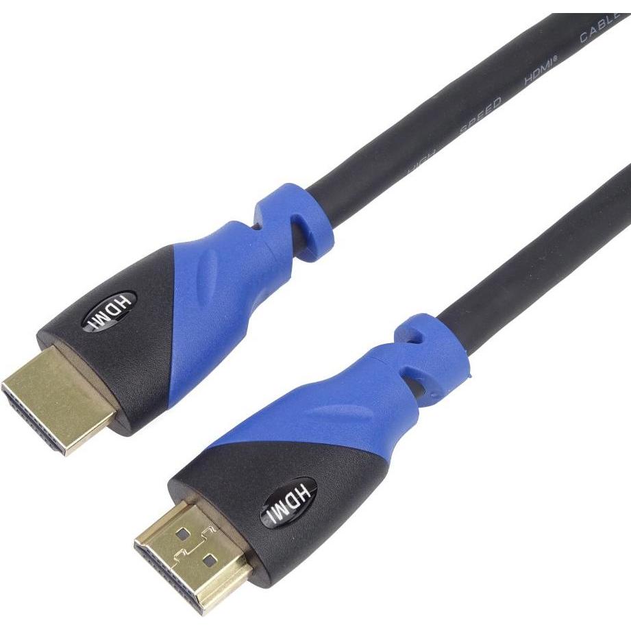 PremiumCord Ultra HDTV z kabel HDMI2.0 HDMI cable HDMI Type A (Standard) Black, Blue (2 m, HDMI), Video Kabel