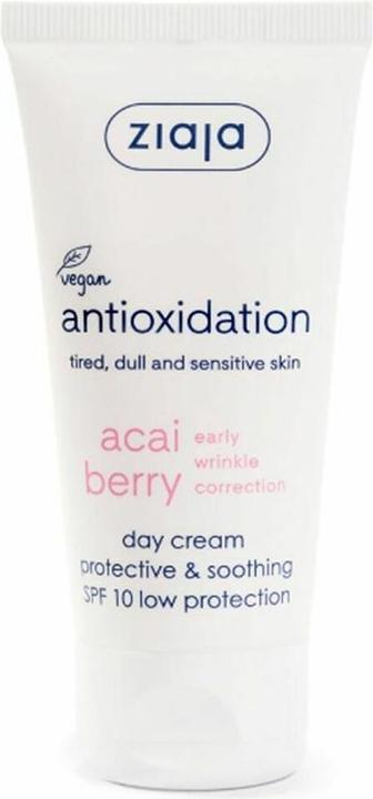 Actual product image Ziaja Soothing Day Cream Spf 10 Acai Berry Protective Soothing Day Cream 50 Ml (50 ml, Day cream)
