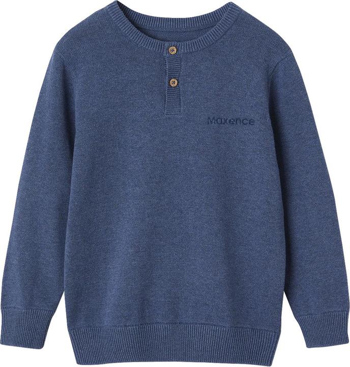 Image du produit Vertbaudet Pull garçon col rond avec patte de boutonnage (86)