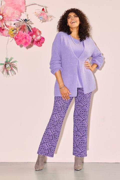 Actual product image Ulla Popken Basic Rayon Blend V-Neck Top (54)