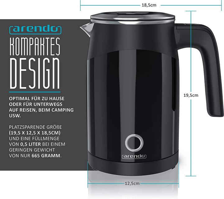 Image du produit Arendo Bouilloire en acier inoxydable de 0,5l (0.50 l)
