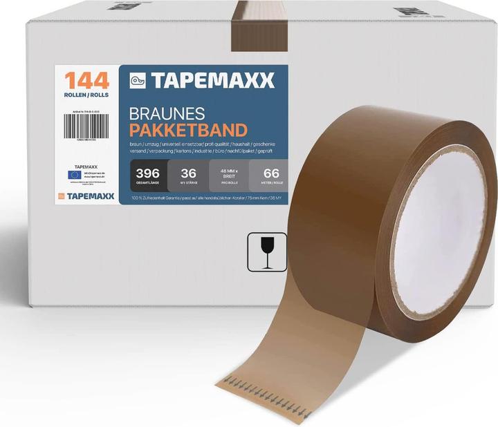 Image du produit Fybr 144 Rollen TAPEMAXX Paketband (48 mm)